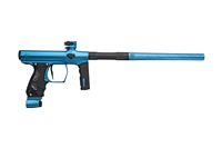 A dust blue Shocker AMP paintball marker.