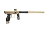 A dust gold Shocker AMP paintball marker.