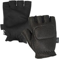 Valken V-Tac Half Finger Padded Gloves - Black - X-Large