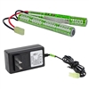 A Valken Energy battery and charger combo kit for use with AEG airsoft rifles.