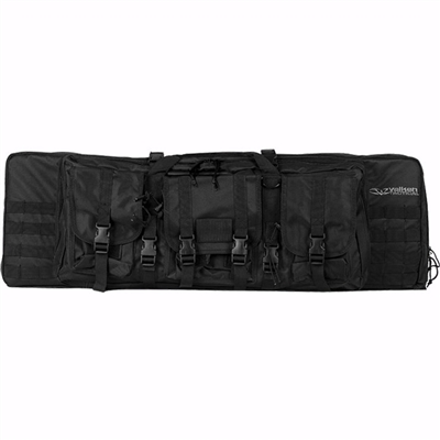 A 42-inch double gun bag for airsoft rifles / AEGs. The bag is black.