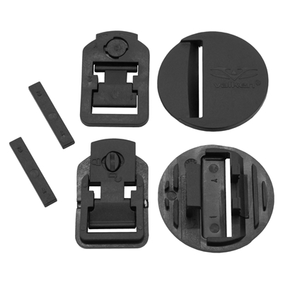 A set of replacement goggle strap retainer clips for Valken Annex and MI series paintball masks.