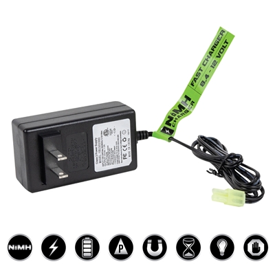 Valken Airsoft NiMH Smart Battery Charger Fast 1A 8.4-12V