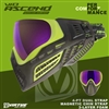A Virtue VIO Ascend paintball mask in the Black Acid SE colorway.