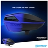 A Virtue Spire V electronic paintball loader in the blue black fade colorway.