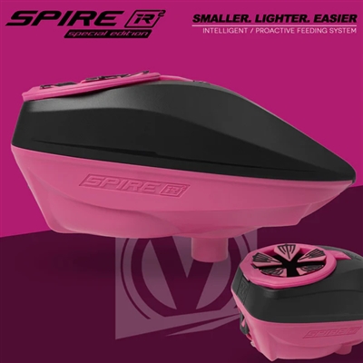 A Virtue Spire IR2 electronic paintball hopper.