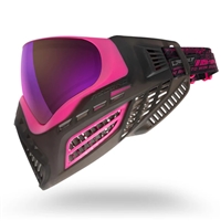 A Virtue VIO Ascend paintball mask in the Black Pink SE colorway.