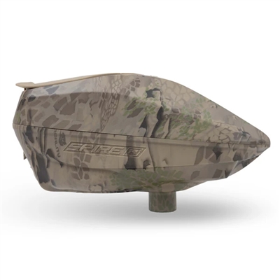 A Virtue Spire IR2 electronic paintball hopper.