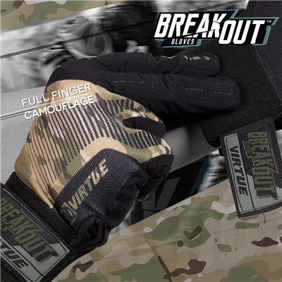 Virtue Breakout Rip-Stop Full Finger Gloves - Camo  - Large