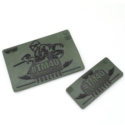 Tim Montressor #TM40 Forever Rubber Velcro Patch 2-Pack - Olive