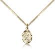 Gold Filled St. Anthony Pendant, Gold Filled Lite Curb Chain, 1/2" x 1/4"