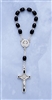 Saint Benedict One Decade Rosary  Black Beads