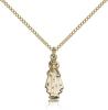 Gold Filled Infant of Prague Pendant, Gold Filled Lite Curb Chain, 3/4" x 1/4"