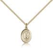 Gold Filled Confirmation Pendant, Gold Filled Lite Curb Chain, 1/2" x 3/8"