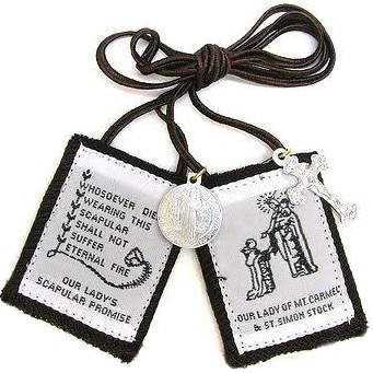 C: Traditional Brown Scapular with Brown Cord