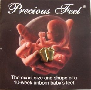 Pro-life Gold Baby Feet Lapel Pin