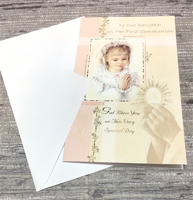 To Our Daughter On Her First Communion Greeting Card