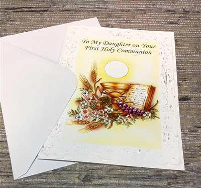 To My Daughter On Your First Holy Communion Greeting Card