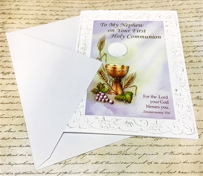 To My Nephew on Your First Holy Communion Greeting Card 11-3225
