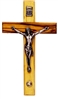 Olive Wood Crucifix with Bethlehem Stone
