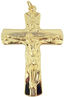3" GOLD HOLY TRINITY CRUCIFIX 16-08965