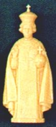4 inch Infant of Prague Tan Statue