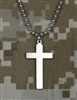Long Cross with Beaded Chain 24"