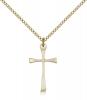 Gold Filled Maltese Cross Pendant, Gold Filled Lite Curb Chain, 7/8" x 1/2"
