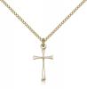 Gold Filled Maltese Cross Pendant, Gold Filled Lite Curb Chain, 3/4" x 3/8"