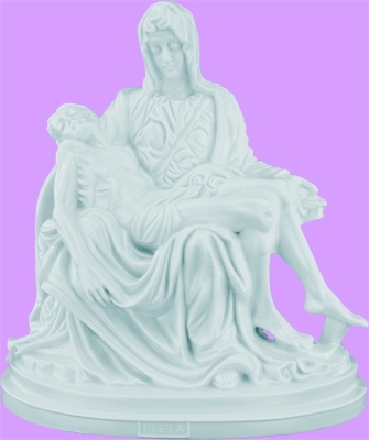 8 Inch White Pieta Statue 2443W-R