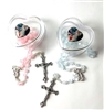 Tiny  Baby Rosary--Heart-Shape Case