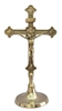 Shiny Brass Standing Crucifix 307-L