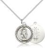 Sterling Silver Miraculous Medal, 3/4" x 3/4"