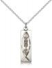 Sterling Silver Fish Pendant, Sterling Silver Lite Curb Chain, 1 1/8" x 1/4"