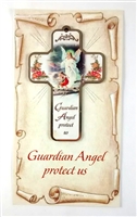 Guardian Angel Cross and Prayer Card