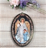 Guardian Angel and Child in Blue Icon Plaque