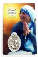 Saint Teresa of Calcutta Holy Card with Medal HC-1004