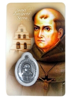 Saint Junipero Serra Holy Card with Medal HC1021