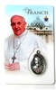 Pope Francis Holy Card with Medal C1106