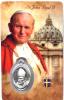 St. Pope John Paul II Holy Card with Medal
