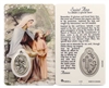 Saint Ann Holy Card with Medal C119