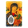 Mother of Perpetual Help Holy Card with Medal C134