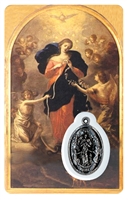 Untier of Knots Holy Card with Medal C180
