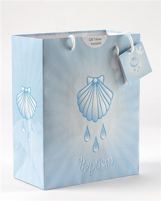 Boy Baptism Large Gift Bag with Gift Tissue 165-20-2003