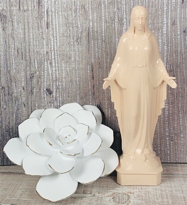 6 inch Our Lady Of Grace Tan Statue