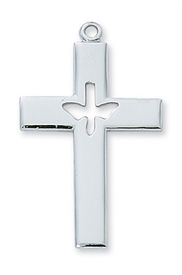Sterling Silver Holy Spirit Cross L6093P