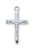 Silver or 18 kt. Gold Sterling Crucifix 2.0 cm with 18'' chain