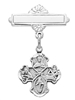 Sterling Silver Four-Way Medal Baby Pin 428L