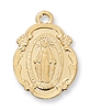 Gold over Sterling Silver Miraculous Medal J1821MI