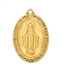 18KT Gold on Sterling Silver Miraculous Medal J336MI